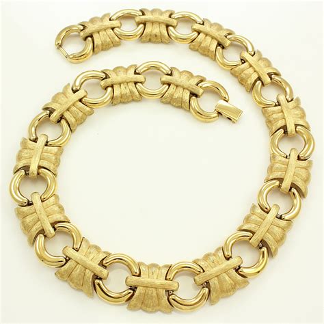 givenchy necklace vintage|Givenchy gold tone necklace.